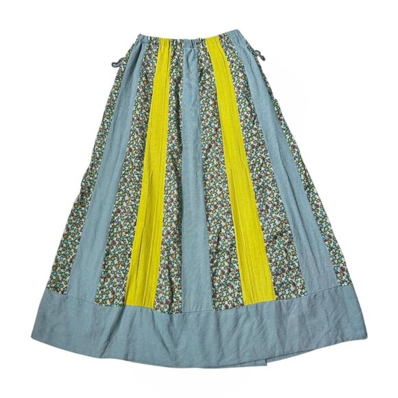 70s Vintage Patchwork Maxi Skirt Chessa Davis Bohemian Cottagecore Prairie. - Picture 3 of 8